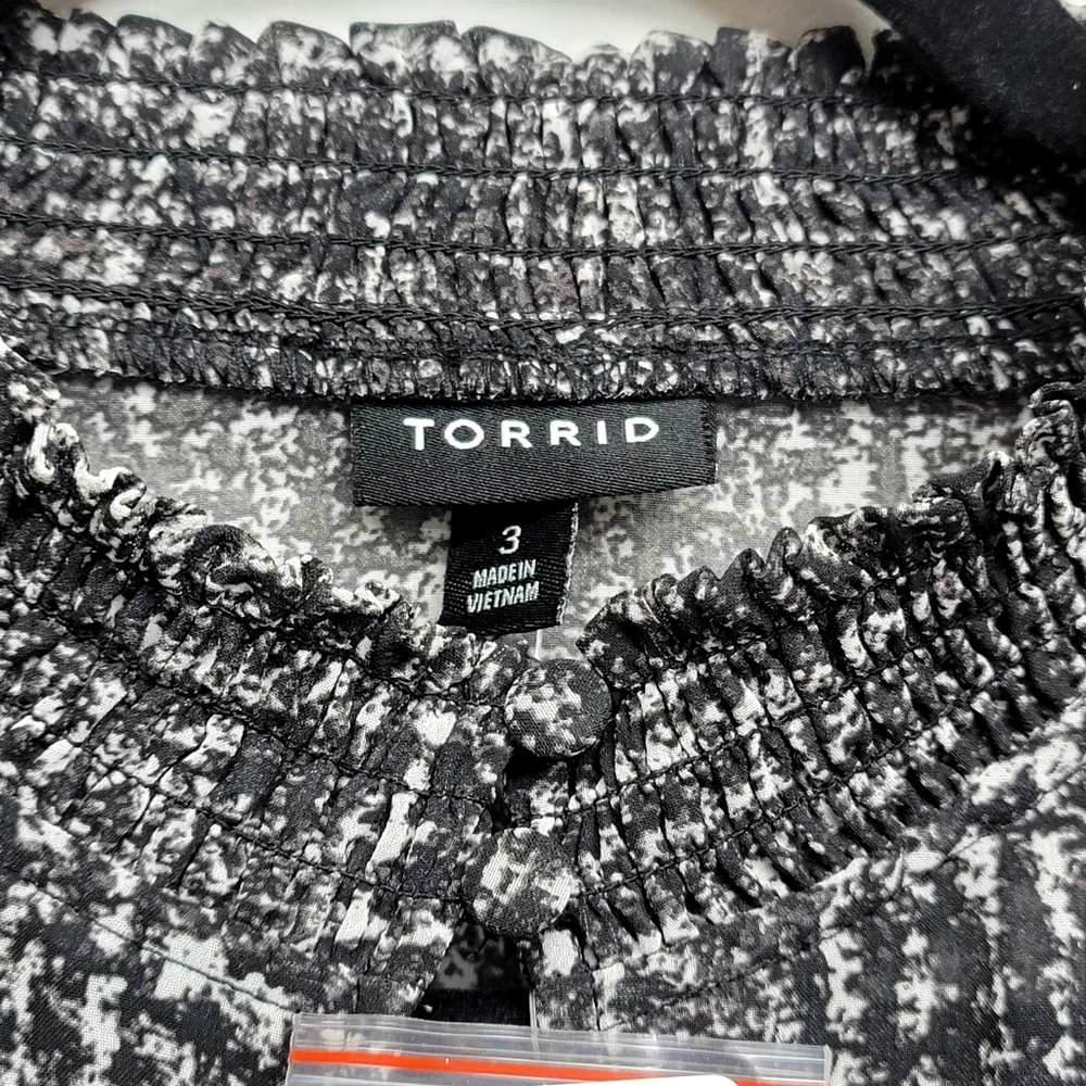 NWT Torrid 3 Scratchy Plaid Mini Chiffon Mock Neck Dress 3X 22 24